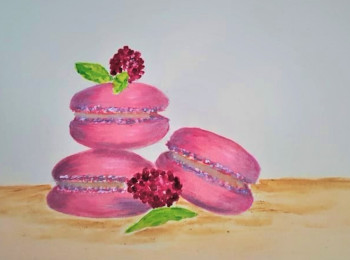 Zeitgenössisches Werk mit dem Titel « Macarons », Erstellt von ANNE LEFèVRE RéMY