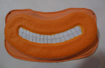 Zeitgenössisches Werk mit dem Titel « Bouche de Clown Orange », Erstellt von CAMSO LEI