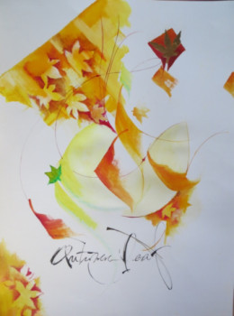 Zeitgenössisches Werk mit dem Titel « Autumn leaf », Erstellt von GARANCE