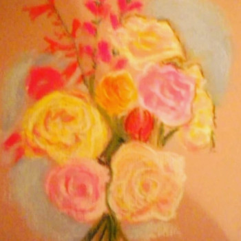 Zeitgenössisches Werk mit dem Titel « Valse aux roses pastels épistolaire de Haguenau-Théætre », Erstellt von ELLE *