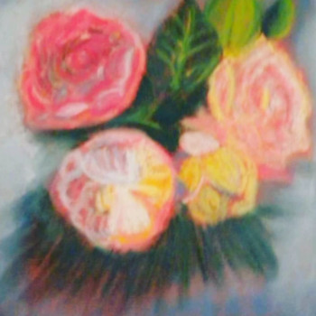 Zeitgenössisches Werk mit dem Titel « Éclosion de roses roses. », Erstellt von ELLE *