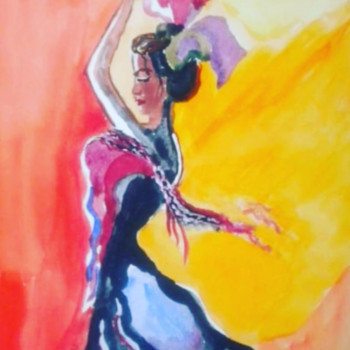 Zeitgenössisches Werk mit dem Titel « La danseuse gitane », Erstellt von ELLE *