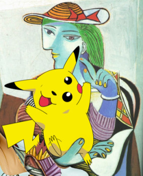 Zeitgenössisches Werk mit dem Titel « Pablo Pikachu », Erstellt von NOLO SANCHESKY