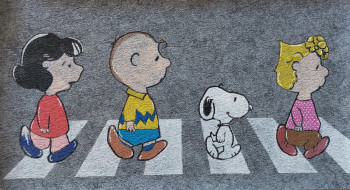 Zeitgenössisches Werk mit dem Titel « Peanuts version Beatles (pop art) », Erstellt von PEGGYC_ART