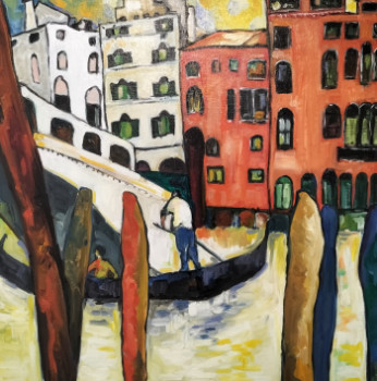 Zeitgenössisches Werk mit dem Titel « Venise », Erstellt von G.MAZAN