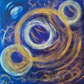 Zeitgenössisches Werk mit dem Titel « Cercles de vie », Erstellt von MARIE-LOUISE CERVANTES