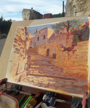 Zeitgenössisches Werk mit dem Titel « Les baux de Provence », Erstellt von GEOFFREY BOURDIN