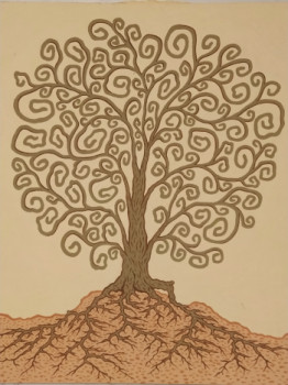 Zeitgenössisches Werk mit dem Titel « Arbre à la Klimt », Erstellt von COPAINTER72