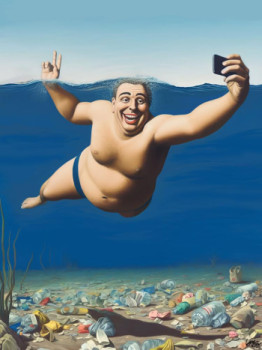 Zeitgenössisches Werk mit dem Titel « Selfie », Erstellt von KIKá GóMEZ ILIAN