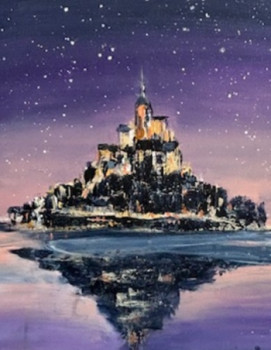 Zeitgenössisches Werk mit dem Titel « Mont St Michel », Erstellt von PATRICK