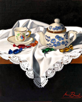 Zeitgenössisches Werk mit dem Titel « Té y caramelos. », Erstellt von NEUS BRUNET CAPDEVILA