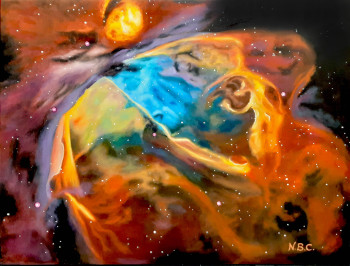 Zeitgenössisches Werk mit dem Titel « 475 NEBULOSA "ORION" », Erstellt von NEUS BRUNET CAPDEVILA