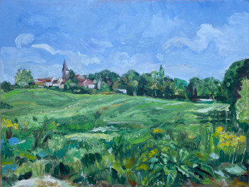 Zeitgenössisches Werk mit dem Titel « Village de Bussy-Saint-Martin », Erstellt von MOHSINE