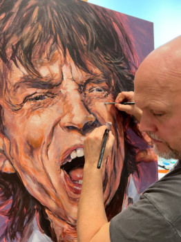 Zeitgenössisches Werk mit dem Titel « Mick Jagger », Erstellt von NICOLAUS