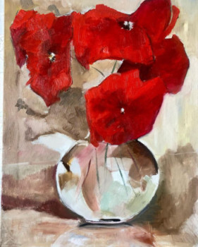 Zeitgenössisches Werk mit dem Titel « Coquelicots », Erstellt von ELENA SMELIANSKAYA