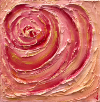 Zeitgenössisches Werk mit dem Titel « Rose », Erstellt von ISABELL DELTELL