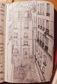 Zeitgenössisches Werk mit dem Titel « Ruelle paris 17eme », Erstellt von GRIBOUILLE