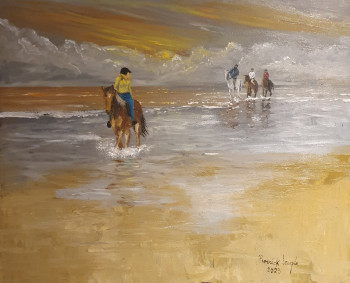 Zeitgenössisches Werk mit dem Titel « Ballade sur la plage », Erstellt von PIERRICK LAIGLE