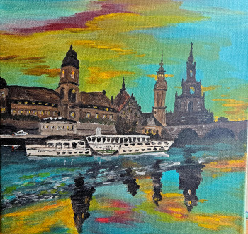 Zeitgenössisches Werk mit dem Titel « Dresden », Erstellt von CARINA