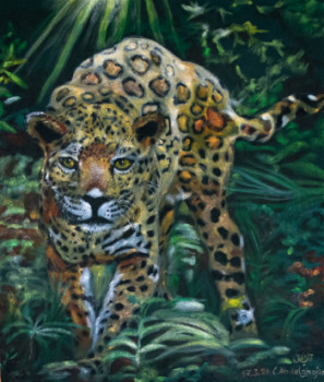 Zeitgenössisches Werk mit dem Titel « Jaguar », Erstellt von ABDELGHAFAR