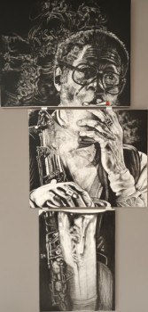 Zeitgenössisches Werk mit dem Titel « Triptyque saxo », Erstellt von MAURICE MOYNE