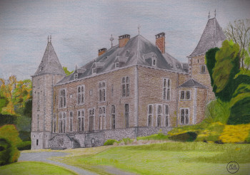 Zeitgenössisches Werk mit dem Titel « Le château de Grune. », Erstellt von PIRDESSINS