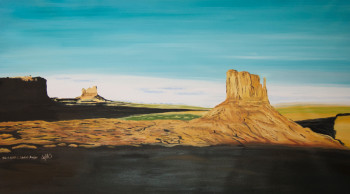 Zeitgenössisches Werk mit dem Titel « Monument Valley Panorama », Erstellt von ABDELGHAFAR