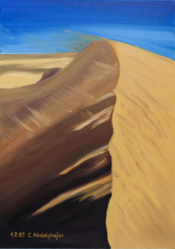 Zeitgenössisches Werk mit dem Titel « Sanddüne im Wind », Erstellt von ABDELGHAFAR