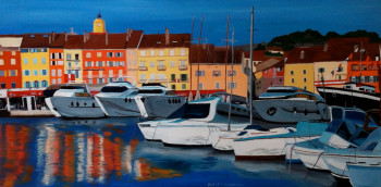 Zeitgenössisches Werk mit dem Titel « St. Tropez », Erstellt von ABDELGHAFAR