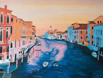 Zeitgenössisches Werk mit dem Titel « Venedig - Canale Grande », Erstellt von ABDELGHAFAR