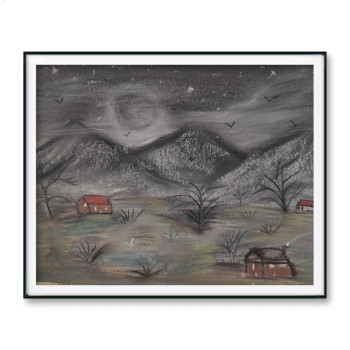 Zeitgenössisches Werk mit dem Titel « Paysage nordique », Erstellt von LES CRéATIONS DE NOëLLE-C