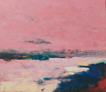 Zeitgenössisches Werk mit dem Titel « Crépuscule Rose », Erstellt von IRYNA MALYNOVSKA