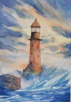 Zeitgenössisches Werk mit dem Titel « Le phare », Erstellt von SEBASTIEN ZEIG