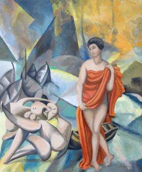 Zeitgenössisches Werk mit dem Titel « La baigneuse nymphomane », Erstellt von GILLES CHAMBON