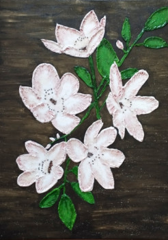 Zeitgenössisches Werk mit dem Titel « ,,Flores,, », Erstellt von ADRIANA STROE