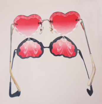 Zeitgenössisches Werk mit dem Titel « Heart Shaped Glasses #2 », Erstellt von ASUPERNOVA STUDIO