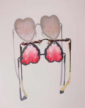 Zeitgenössisches Werk mit dem Titel « Heart Shaped Glasses #4 », Erstellt von ASUPERNOVA STUDIO