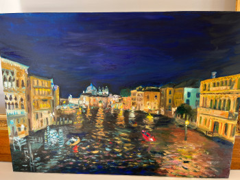 Zeitgenössisches Werk mit dem Titel « Nuit à Venise », Erstellt von F.OG