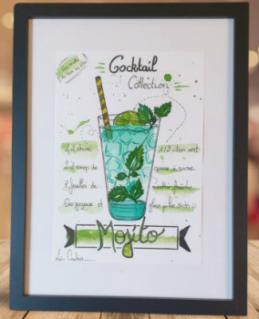 Zeitgenössisches Werk mit dem Titel « Mojito », Erstellt von LYDIE COURBIER