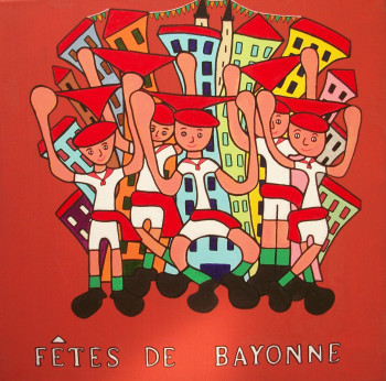 Zeitgenössisches Werk mit dem Titel « Fêtes de Bayonne », Erstellt von KURT