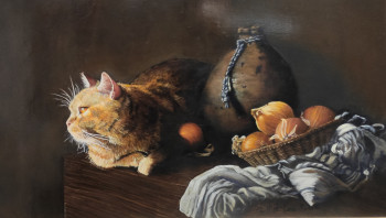 Zeitgenössisches Werk mit dem Titel « Le chat », Erstellt von LOUIS-MARIE BELLIOT