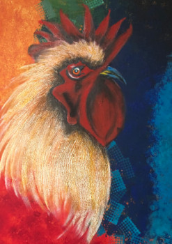 Zeitgenössisches Werk mit dem Titel « COQ », Erstellt von CORYN