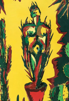 Zeitgenössisches Werk mit dem Titel « Homme Cactus », Erstellt von FELIPE DUCAMP