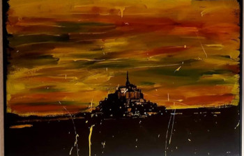 Zeitgenössisches Werk mit dem Titel « Le Mont-Saint-Michel », Erstellt von DIRK PIEPER