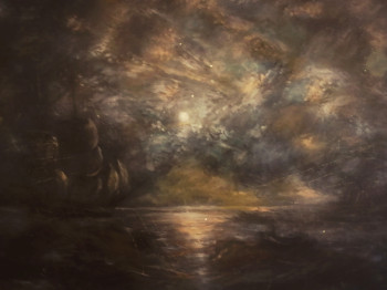 Zeitgenössisches Werk mit dem Titel « D'après Knud Baade, Moonlight on The Coast », Erstellt von LA CIGOGNE