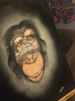 Zeitgenössisches Werk mit dem Titel « Primate one », Erstellt von COCO