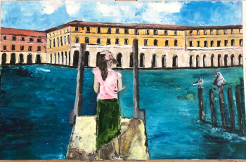 Zeitgenössisches Werk mit dem Titel « Venice », Erstellt von DANA M