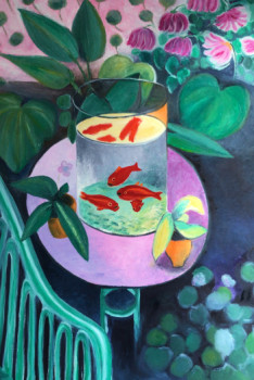 Zeitgenössisches Werk mit dem Titel « Les poissons d’après Matisse », Erstellt von GERALDINE BERNARDOT