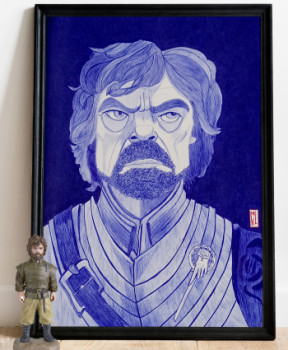 Zeitgenössisches Werk mit dem Titel « Tyrion Lannister - Game of Throne », Erstellt von MIKL