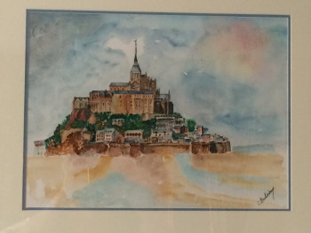 Zeitgenössisches Werk mit dem Titel « Mont Saint Michel », Erstellt von CATHY HUDREAUX